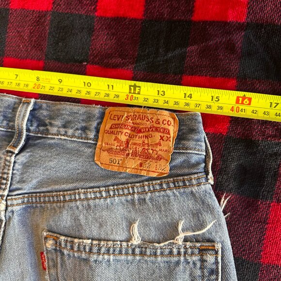 Levi's Jeans Mens 29x31 Blue 501 Distressed Grunge Punk Ripped Knee Denim Pants - Picture 4 of 8